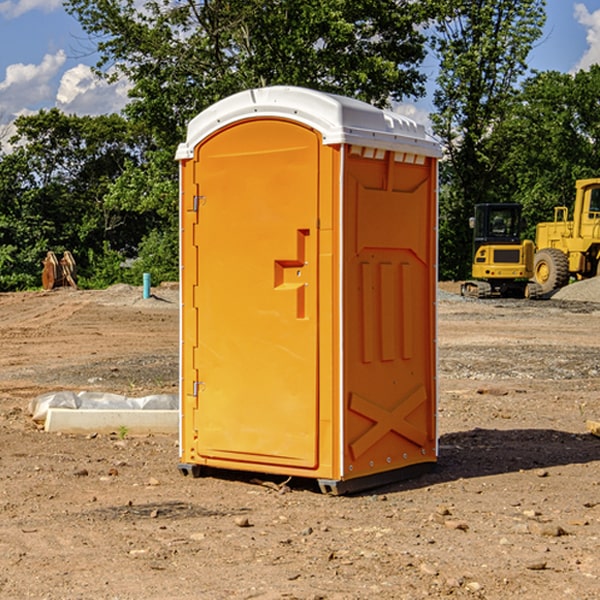 how often are the portable restrooms cleaned and serviced during a rental period in Minden City Michigan